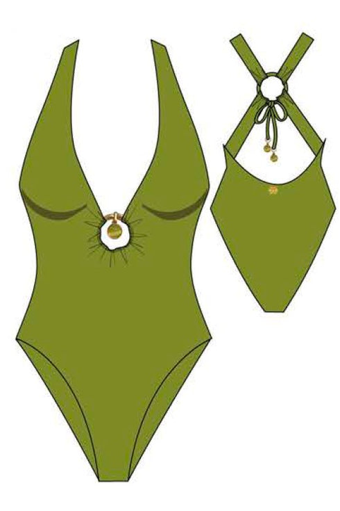Sunshine 79 Solids V-Plunge One Piece